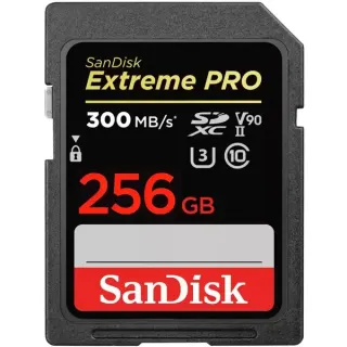 SanDisk Extreme PRO 256 GB SDXC, Speicherkarte (schwarz, UHS-II U3, Class 10, V90)