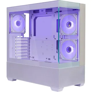 Cooler Master Elite 690 White, Tower-Gehäuse (weiß/holz, Tempered Glass x 2)