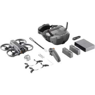 DJI Avata 2 Fly Smart Combo (drei Akkus), Drohne (Mechanischer Ein-Achsen-Gimbal, inkl. Goggles N2, RC Motion 2, 3 Akkus)