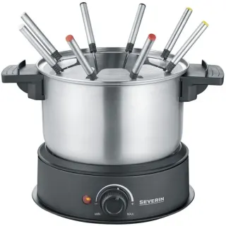 Severin Fondue FO 2470 (edelstahl/schwarz, 1.500 Watt, Topf 1,4 Liter)