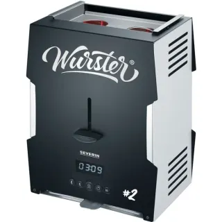 Severin Wurster WT 5005, Elektrogrill (schwarz/grau, 2.000 Watt, Würstchengrill)