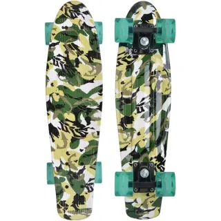 Schildkröt Retro Skateboard Free Spirit Camouflage