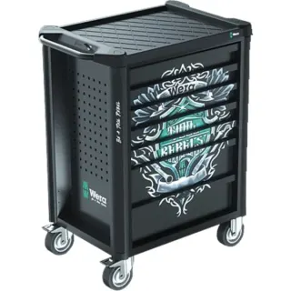 Wera Tool Rebel 9700 Werkstattwagen 1, mit Bestückung, Werkzeugwagen (schwarz, inkl. 78 Werkzeuge)