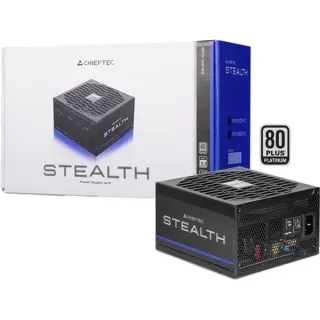 Chieftec Stealth 1000W, PC-Netzteil (schwarz, 1x 12-Pin High Power GPU, 3x PCIe, Kabelmanagement, 1000 Watt)