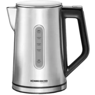 Rommelsbacher Wasserkocher Sunny WK 3000 (edelstahl/schwarz, 3.000 Watt, 1,7 Liter)