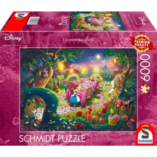Schmidt Spiele Thomas Kinkade Studios: Disney Dreams Collection - Alice in Wonderland, Mad Hatter’s Tea Party, Puzzle (6000 Teile)
