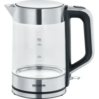 Severin Glas-Wasserkocher WK 3420 (edelstahl (gebürstet)/schwarz, 1,7 Liter)