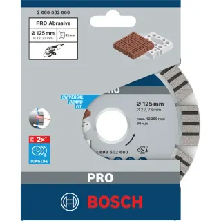 Bosch Professional PRO Abrasive Diamanttrennscheibe, Ø 125mm (Bohrung 22,23mm)