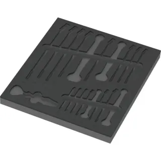 Wera 9831 Schaumstoffeinlage für 6003 Joker Set 1, leer (schwarz/grau, für Tool Rebel Werkstattwagen)
