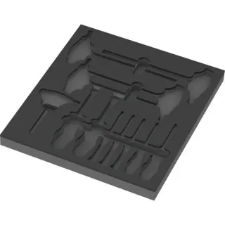 Wera 9813 Schaumstoffeinlage für Hex Schraubendreher Set 1, leer (schwarz/grau, für Tool Rebel Werkstattwagen)