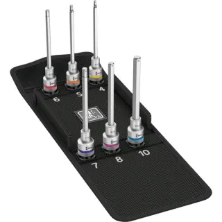 Wera 8740 C HF 2 Zyklop Bitnuss-Satz Innensechskant, Bit-Satz (6-teilig, 1/2", mit Haltefunktion)