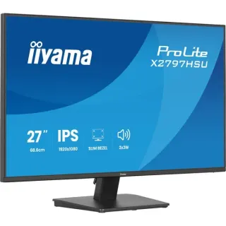 iiyama ProLite X2797HSU-B1, LED-Monitor (68.6 cm (27 Zoll), schwarz (matt), FullHD, IPS, HDMI, DP, USB-Hub, Lautsprecher, 120Hz Panel)