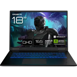 GIGABYTE GAMING A18 3WHK3DEC64SH, Gaming-Notebook (schwarz, AMD Ryzen 7 260, NVIDIA GeForce RTX 5070, 32 GB DDR5, 1 TB (1 TB SSD), Windows 11 Home)