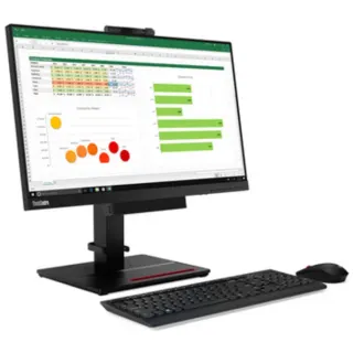 Lenovo THINKCENTRE TIO24 GEN4 11GD Generalüberholt, LED-Monitor (60.5 cm (23.8 Zoll), schwarz, FullHD, IPS, DP, Webcam/Mikrofon)