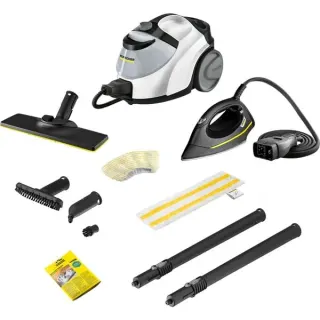 Kärcher SC 5 EasyFix Iron, Dampfreiniger (weiß/schwarz, 2.250 Watt, inkl. Dampfdruck-Bügeleisen)
