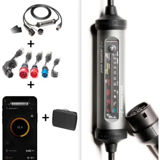 Juice Technology JUICE BOOSTER 3 air Country EU Traveller Plus Set, Wallbox (anthrazit/schwarz, 1,4 - 11 kW, 3,1 Meter Kabel)