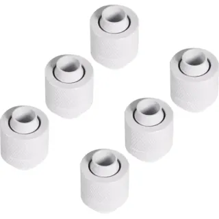 Alphacool Eiszapfen 13/10mm Anschraubtülle G1/4 - White Sixpack, Verbindung (weiß, für weiche Schläuche (PVC, Silikon, Neoprene))