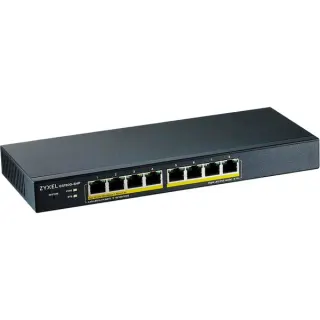 Zyxel GS1900-8HP V3 8P PoE Smart Switch (schwarz, 77W PoE Budget)