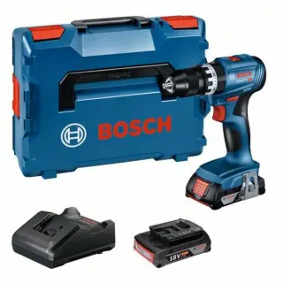 Bosch Professional Akku-Schlagbohrschrauber GSB 18V-45 Professional, 18Volt (blau/schwarz, 2x Li-Ionen Akku 2,0Ah, in L-BOXX)