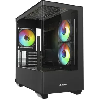 Sharkoon ELITE SHARK CM100 , Tower-Gehäuse (schwarz, Tempered Glass x 2)