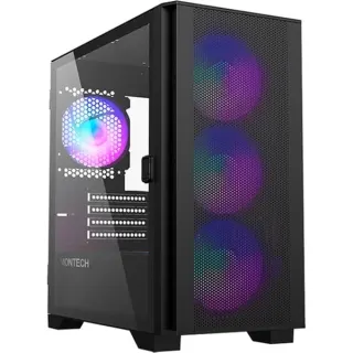 Montech AIR 100 ARGB, Tower-Gehäuse (schwarz, Tempered Glass)