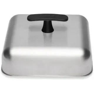 Weber Schmelzkuppel für Grillplatten, Deckel (edelstahl/schwarz, Garhaube)