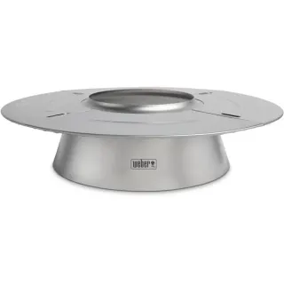 Weber Holzkohle Temperaturregler, für Kugelgrills mit Ø 57cm, Kamin (edelstahl, Hitze-Kegel und Diffusorplatte)