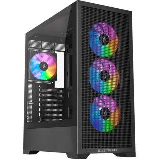 Silentware Core 100 ARGB , Tower-Gehäuse (schwarz, Tempered Glass)