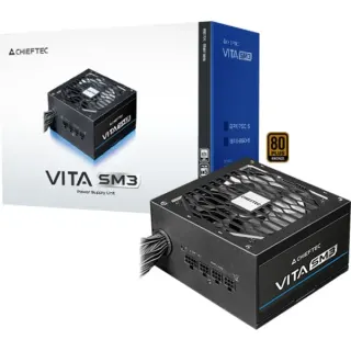 Chieftec VITA SM3 650W, PC-Netzteil (schwarz, 1x 12-Pin High Power GPU, 2x PCIe, Kabelmanagement, 650 Watt)