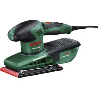 Bosch Heimwerken & Garten Schwingschleifer PSS 200 AC (grün/schwarz, 200 Watt, im Koffer)