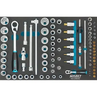 Hazet Steckschlüssel-Satz 163-258/92, 1/4" und 1/2", Werkzeug-Set (92-teilig)