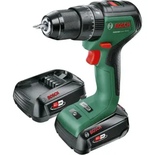 Bosch Heimwerken & Garten Akku-Schlagbohrschrauber UniversalImpact 18V-60 (grün/schwarz, 2x Li-Ionen Akku 2,0Ah, Koffer, POWER FOR ALL ALLIANCE)