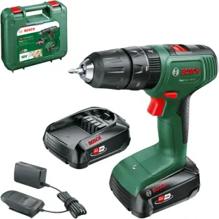 Bosch Heimwerken & Garten Akku-Schlagbohrschrauber EasyImpact 18V-40 (grün/schwarz, 2x Li-Ionen Akku 1,5Ah, Koffer, POWER FOR ALL ALLIANCE)