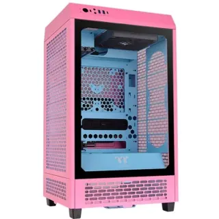 Thermaltake The Tower 200 Bubble Pink, Tower-Gehäuse (rosa, Tempered Glass)