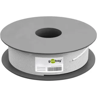 goobay Netzwerkkabel Cat.6, U/UTP (grau, 100 Meter, flexibel)