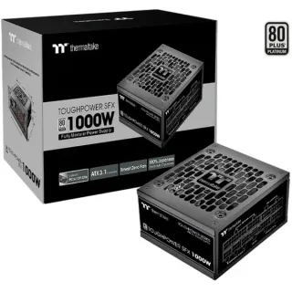 Thermaltake TT Toughpower SFX Platinum 1000W, PC-Netzteil (schwarz, 1x 12VHPWR, 2x PCIe, Kabelmanagement, 1000 Watt)