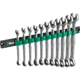 Wera 9630 Magnetleiste 6000 Joker 1, 11-teilig, Schraubenschlüssel (Ringratschenschlüssel mit Haltefunktion)