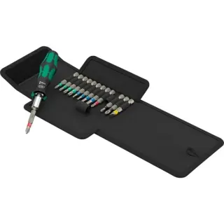 Wera Kraftform Kompakt 838 RA S Set 1, mit Ratschenfunktion, Bit-Satz (schwarz/grün, 1/4", 14-teilig)