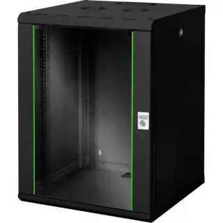 Digitus Wandgehäuse Unique Serie - 600x600 mm (BxT), IT-Schrank (schwarz, 16 Höheneinheiten)