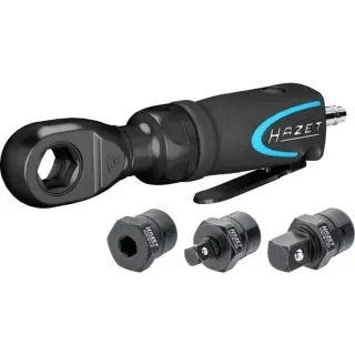 Hazet Mini Multifunktions-Ratschenschrauber 9023M-1, 1/4" und 3/8", Schlagschrauber (schwarz, geeignet für Handnachzug mit 70Nm)