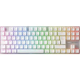 CHERRY XTRFY MX 8.2 Pro TMR Wireless, Gaming-Tastatur (weiß, DE-Layout, Cherry MK Crystal)