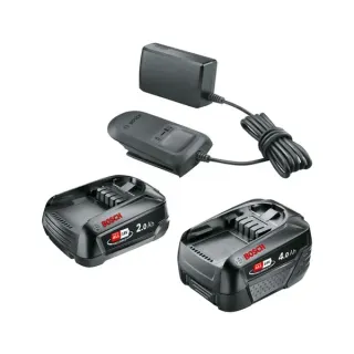 Bosch Heimwerken & Garten Starter-Set 18V (PBA 2.0Ah + PBA 4.0Ah + AL 18V-20) (schwarz, 2x Akku + Ladegerät, POWER FOR ALL ALLIANCE)