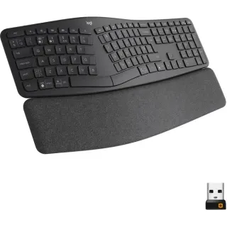 Logitech ERGO K860, Tastatur (schwarz, DE-Layout, schmutzabweisendes Material, kompatibel mit Windows/Mac)