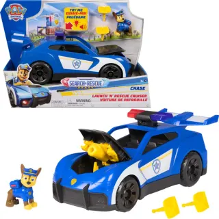 Spin Master Paw Patrol - Search & Rescue: Launch N Rescue Cruiser Fahrzeug, Spielfahrzeug (mit Chase-Figur)
