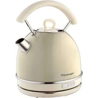 Ariete Vintage Wasserkocher Beige, rund (beige, 2.000 Watt, 1,7 Liter)