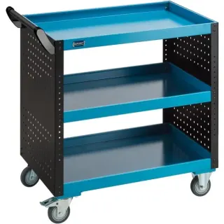 Hazet Servicewagen Assistent 167-3S, Werkzeugwagen (blau/schwarz, mit seitlichen Lochwänden)