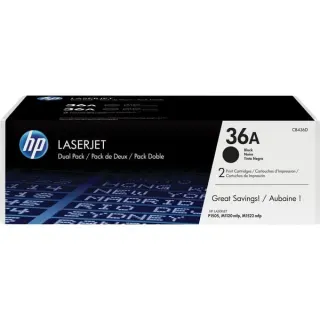 HP Toner schwarz 36A (CB436AD) (Doppelpack)