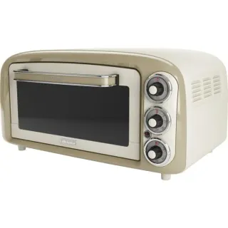 Ariete Mini-Backofen Vintage Beige (weiß/beige, 1.380 Watt, 18 Liter)