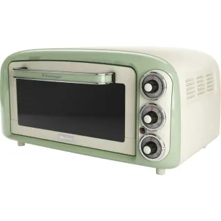 Ariete Mini-Backofen Vintage Green (weiß/hellgrün, 1.380 Watt, 18 Liter)