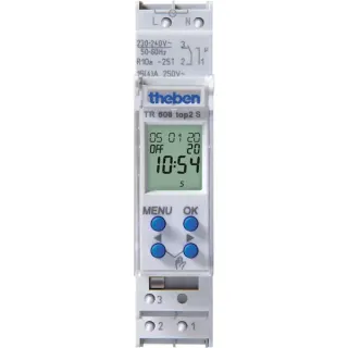 Theben TR 608 TOP2 S, Zeitschaltuhr (mit Wochenprogramm, 1 Kanal)